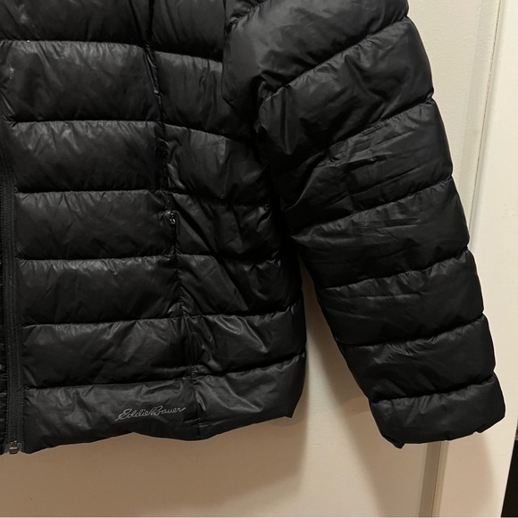 Eddie Bauer Women's Down Puffer Black Zip Up Jacket Size XL - Picture 4 of 13